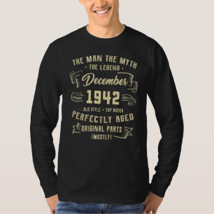 メンズマン神話レジェンド1942年12月80誕生日 Tシャツ