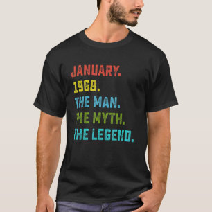 メンズマン神話レジェンド1968年1月55誕生日5 Tシャツ