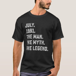 メンズマン神話レジェンド1991年7月32日誕生日32歳 Tシャツ