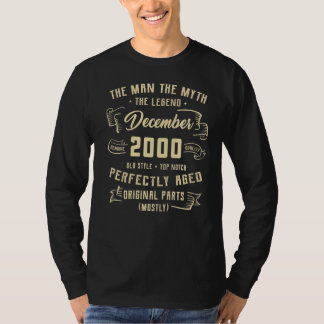 メンズマン神話レジェンド2000年12月22誕生日 Tシャツ