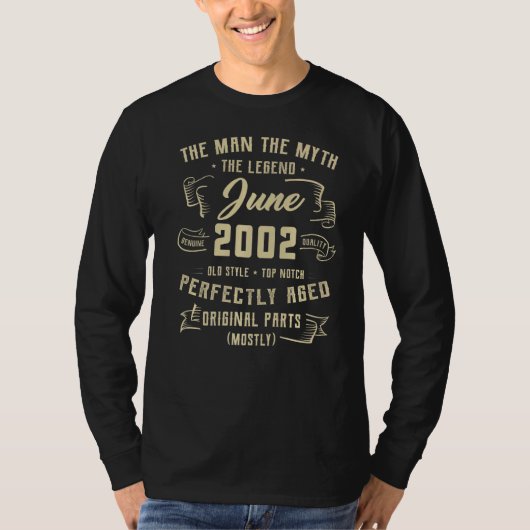 メンズマン神話レジェンド2002年6月20誕生日20 Ye Tシャツ (正面)