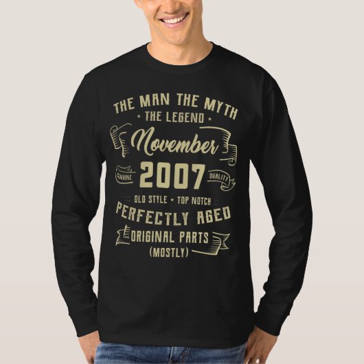 メンズマン神話レジェンド2007年11月15誕生日 Tシャツ (正面)