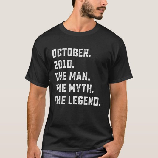 メンズマン神話レジェンド2010年10月12誕生日 Tシャツ (正面)