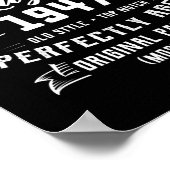 メンズマン神話威厳がある伝説1947 75th誕生日 ポスター (角)