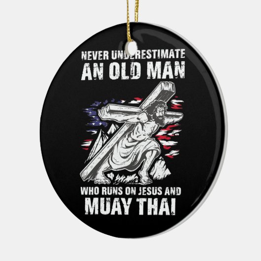 メンズムエタイパパクリスチャンミックス武術アーツ セラミックオーナメント (左)