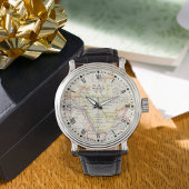 メンズメッカ地図モノグラム腕時計 – Eid Gift 腕時計