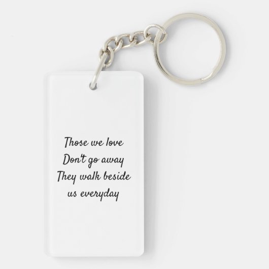 メンズメモリアル遺贈死別写真愛の記憶 キーホルダー (裏面)