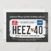 メンズメリーランドライセンス40歳誕生日招待状 招待状 (正面)