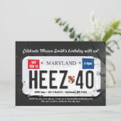 メンズメリーランドライセンス40歳誕生日招待状 招待状 (スタンド正面)