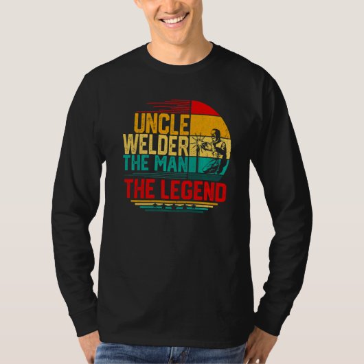 メンズメンズヴィンテージおじさん伝説の男を歓迎 Tシャツ (正面)