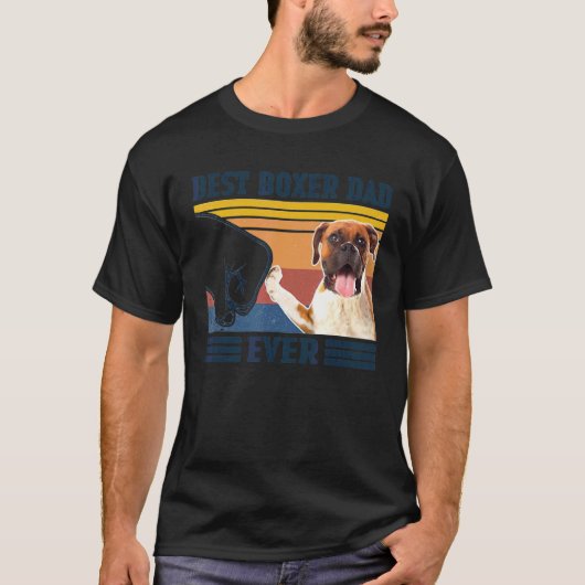 メンズメン最高のズボクサーパパEVER DOG FATHER's Day Tシャツ (正面)