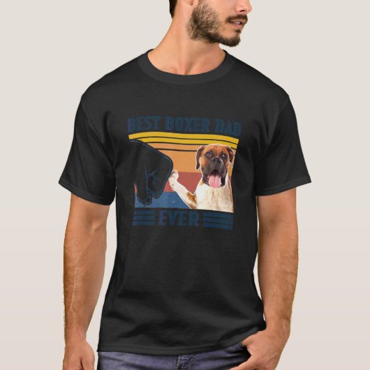 メンズメン最高のズボクサーパパEVER DOG FATHER's Day Tシャツ (正面)