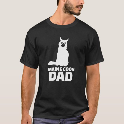メンズメーンクーンキャットパパ Tシャツ (正面)
