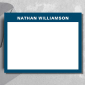 メンズモダンブミニマルルホワイトパーソナライズされた ノートカード