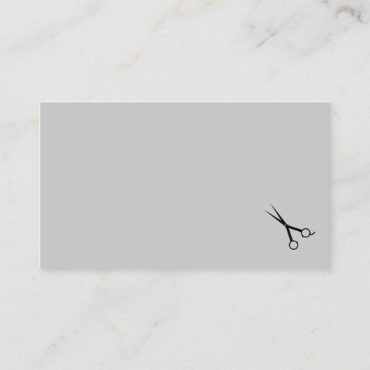 メンズモダンヘアイラストレーションヘアドレッサー理容師 名刺 (裏面)