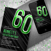 メンズモダン60番目の誕生日招待状 招待状