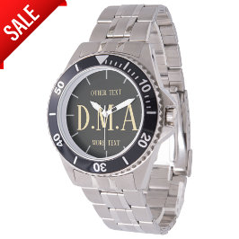 メンズモノグラムのクパーソナライズされたエレガントリー 腕時計