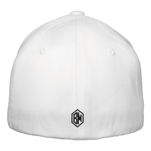 メンズモノグラムホワイト 刺繍入りキャップ (裏面)