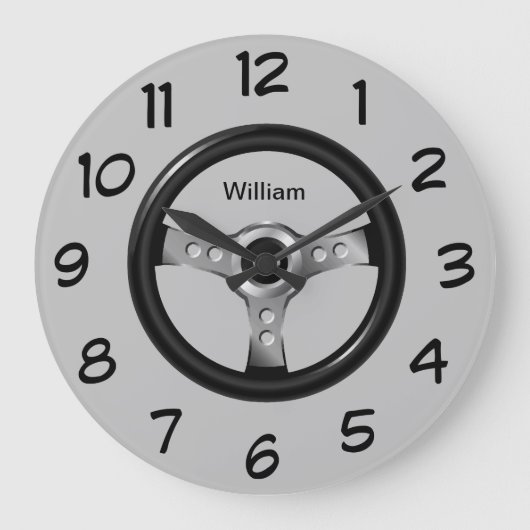 メンズモノグラムマンケーブウォールデコール ラージ壁時計 (正面)