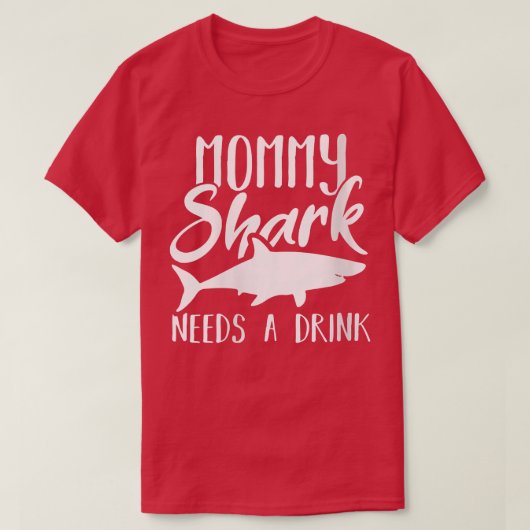 メンズモミザメはサメおもしろいを飲む Tシャツ (デザイン正面)