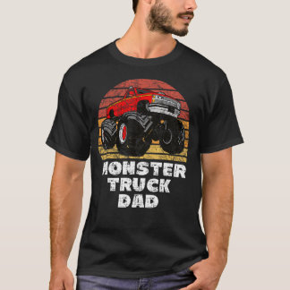 メンズモンスタートラックパパファーザーズデイレトロトラック Tシャツ