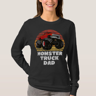 メンズモンスタートラックパパファーザーズデイレトロトラック Tシャツ