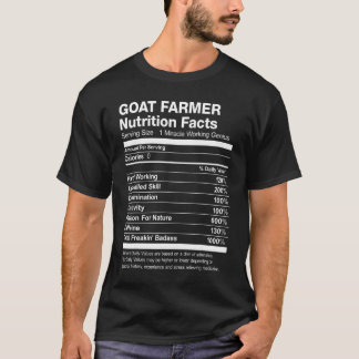メンズヤギ農家栄養事実 Tシャツ