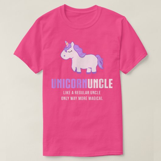 メンズユニコーンおじさんおもしろい、かわいい魔法の贈り物 Tシャツ (デザイン正面)