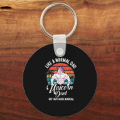 メンズユニコーンパパユニコーンジムトレーニングギフト キーホルダー (正面)