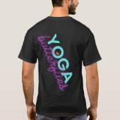 メンズヨガ蝶ブラックTシャツ Tシャツ (裏面)