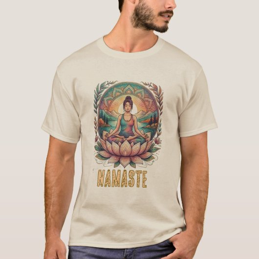 メンズヨガTシャツ Tシャツ (正面)