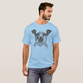 メンズライトブルー長袖 Tシャツ (正面フル)