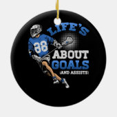 メンズライフについてゴールラクロススポーツインスピレーション セラミックオーナメント (裏面)