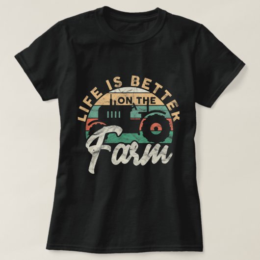 メンズライフは農場で良いおもしろい農業農場 Tシャツ (デザイン正面)
