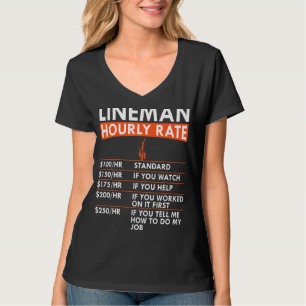 メンズラインマン毎時料金パワー電気ケーブルラボ Tシャツ