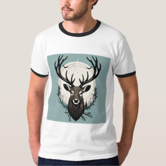 メンズラウンドネックTシャツグラフィックスプリント スタイリッシュ Tシャツ