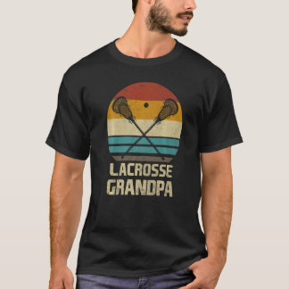 メンズラクロスグランドパシャツ男性へヴィンテージレトロ Tシャツ