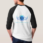 メンズラグランシャツ – Enbrace 学's Institute Tシャツ (裏面)