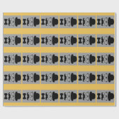 メンズラッピング紙ボウリングをする人、 クリケットの投手帽子、グラス、口ひげ ラッピングペーパー (フラット)