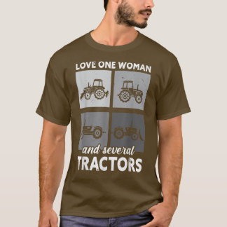 メンズラブワンウーマンと複数トラクター農業F Tシャツ