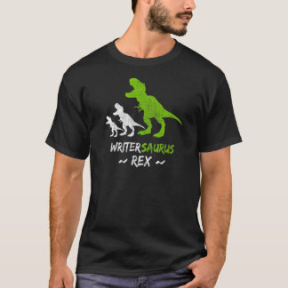 メンズリストラーザウルスTレックスライターSaurus Dinosavin Tシャツ