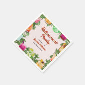 メンズリタイアサマーバックヤードカクテルパーティー スタンダードカクテルナプキン (角)