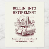 メンズリタイアメントヴィンテージバーンカーローリン ワインラベル (シングルラベル)