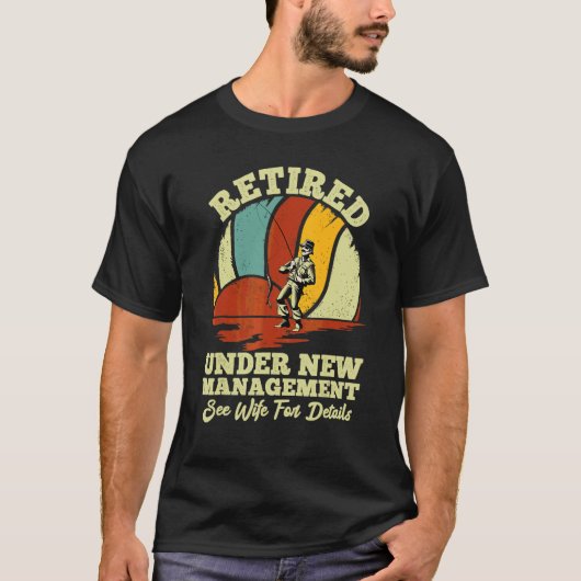 メンズリタイア引用文魚釣りレトロリタイア Tシャツ (正面)
