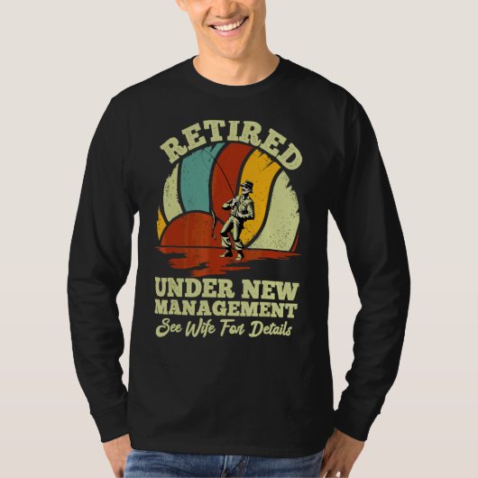 メンズリタイア引用文魚釣りレトロリタイア Tシャツ (正面)