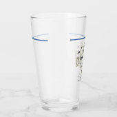 メンズリタイア（名前を追加）薄いブルーライン法 タンブラーグラス (右)