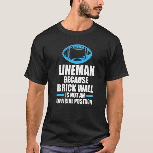 メンズリネマンはレンガの壁のリネマンだから Tシャツ (正面)