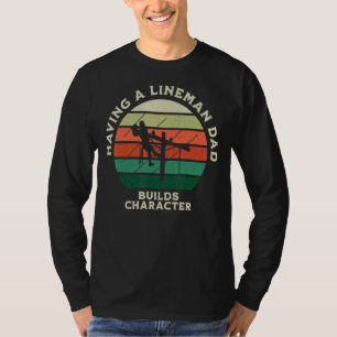 メンズリネマンパパビルドキャラクターヴィンテージレトロLi Tシャツ