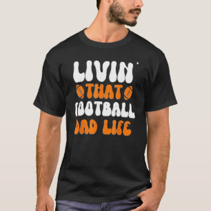 メンズリヴィンザサッカーパパライフファーザーズデイバート Tシャツ