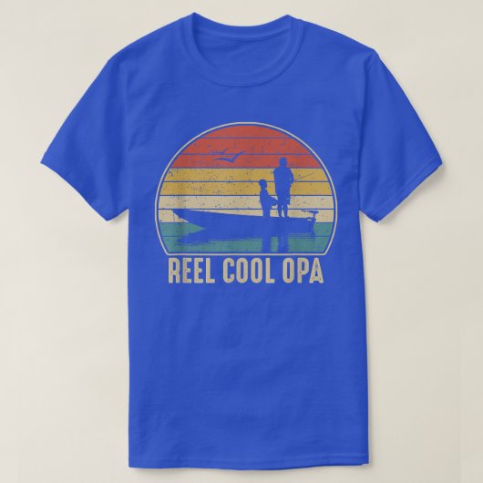 メンズリールオカッコいいパ釣り面白い魚ヴィンテージ Tシャツ (デザイン正面)